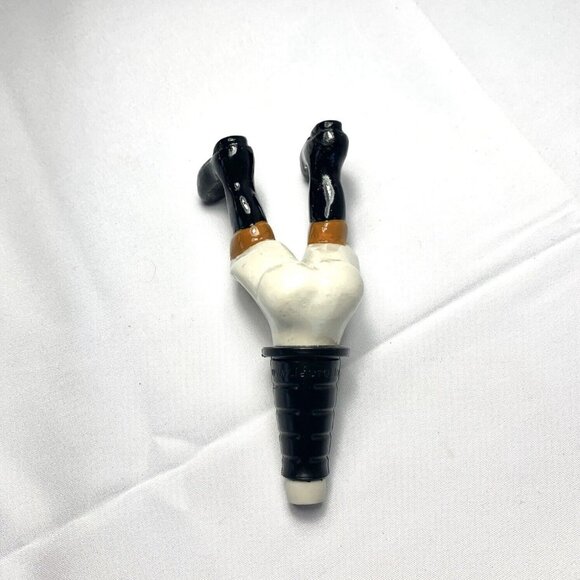 JOCKEY BOTTOM'S UP Wine/Oil Bottle Stopper LAURESTON DESIGNS Funny - Picture 3 of 7